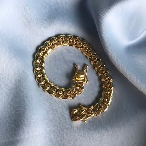 chunky chain cuban bracelet